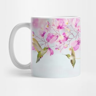 Two Hummingbirds and Magnolia Flowers Mug